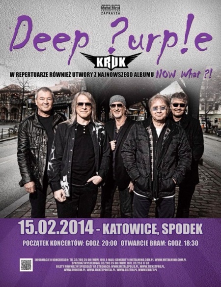 Deep Purple poland flyer 2014